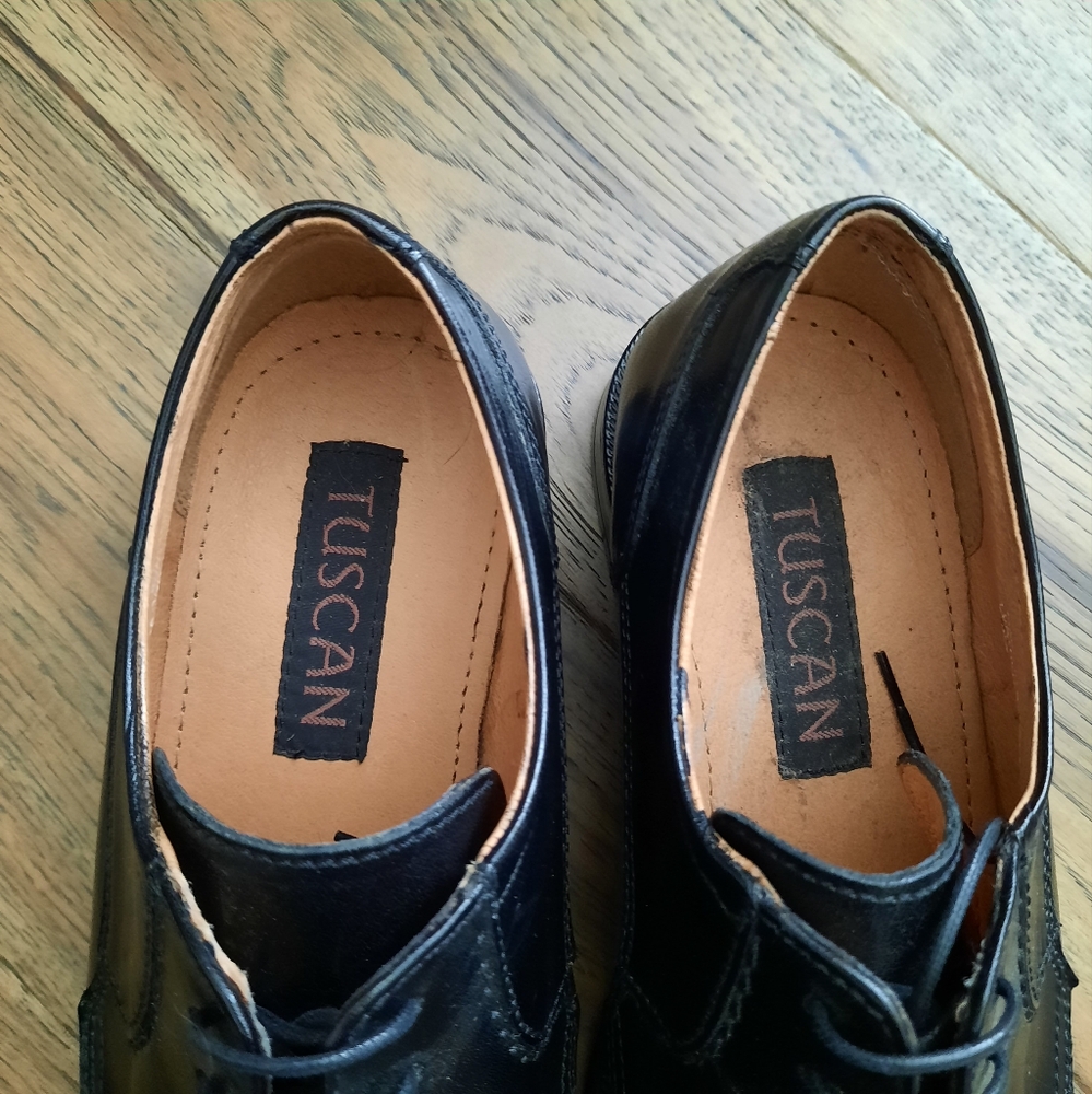 Tuscan Lace Up Leather Dress Shoes - Picture 8 of 13